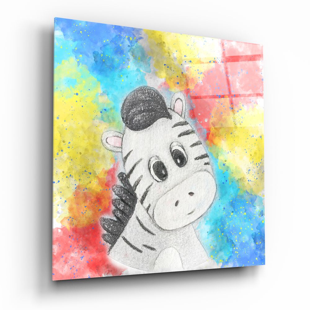 Zebra Glass Wall Art.