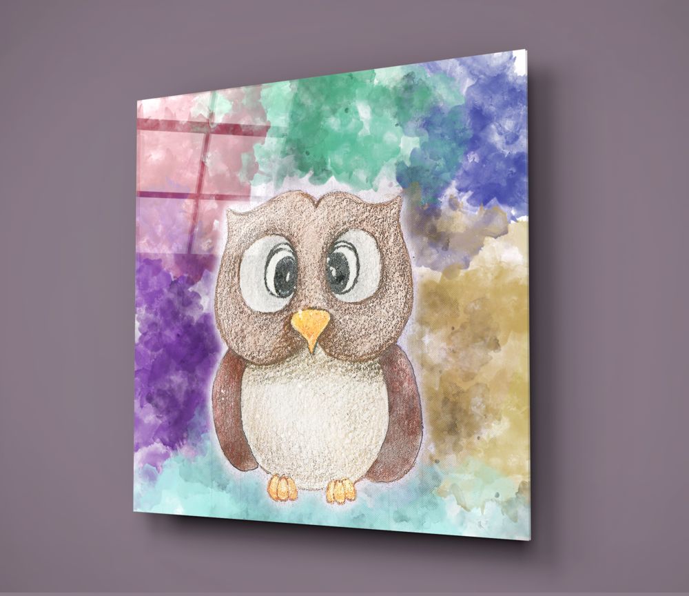 Owl Glass Wall Art.