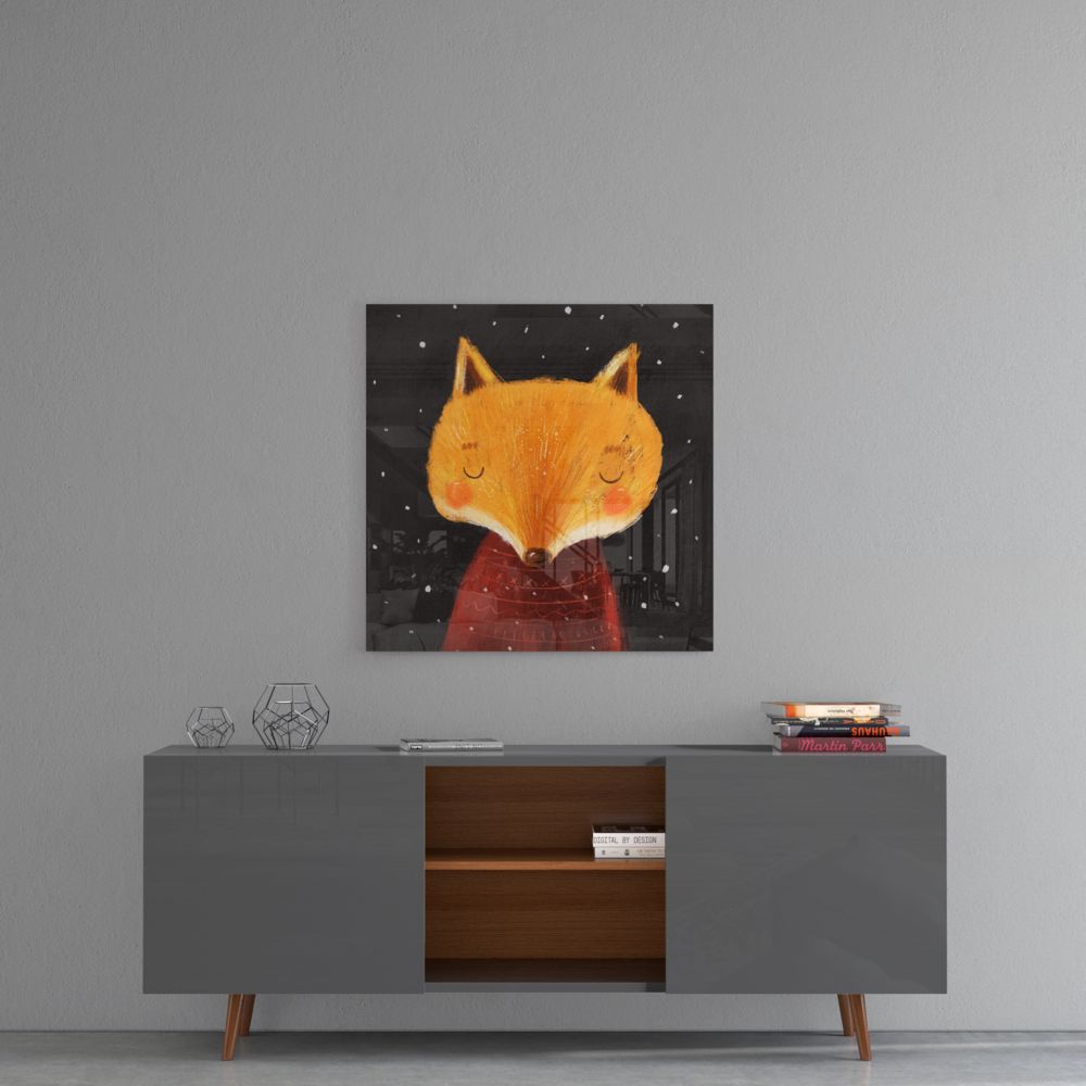 Fox Glass Wall Art.