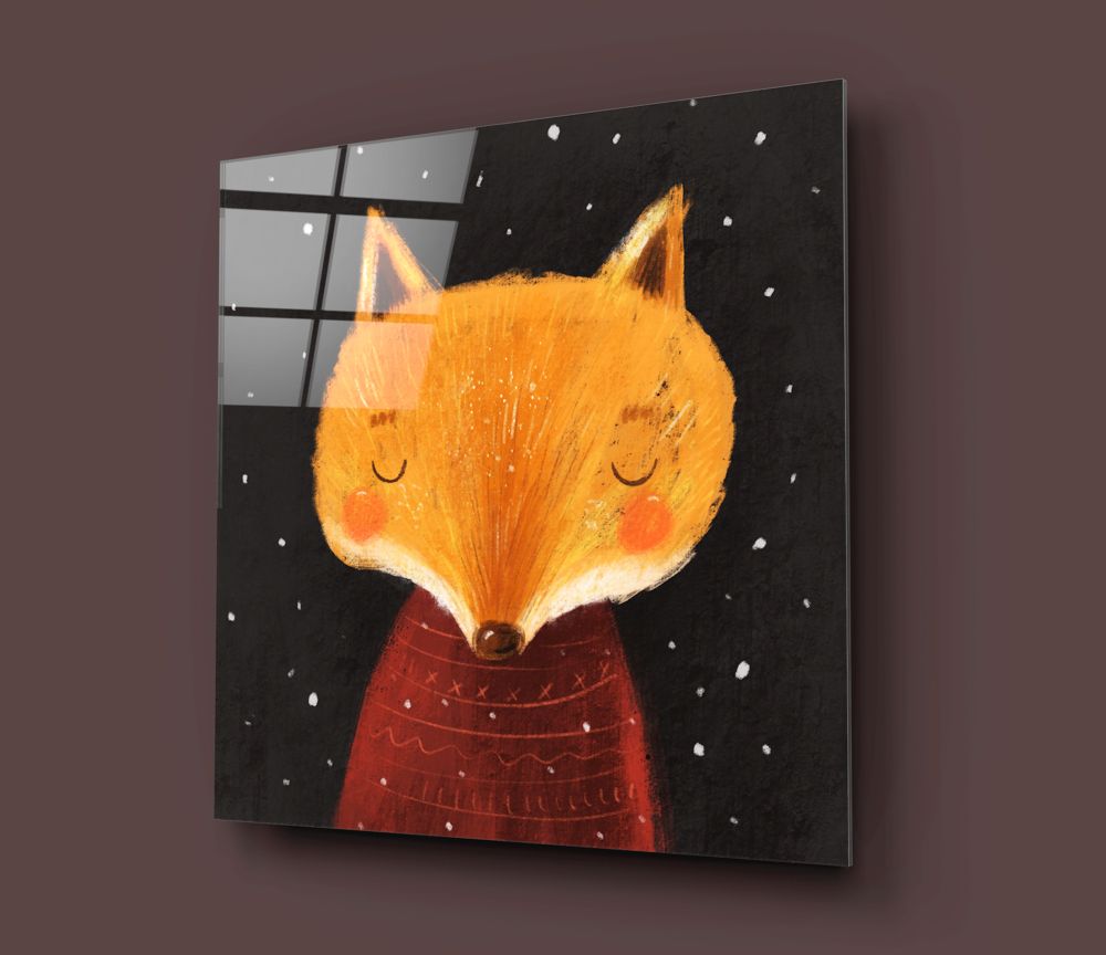 Fox Glass Wall Art.