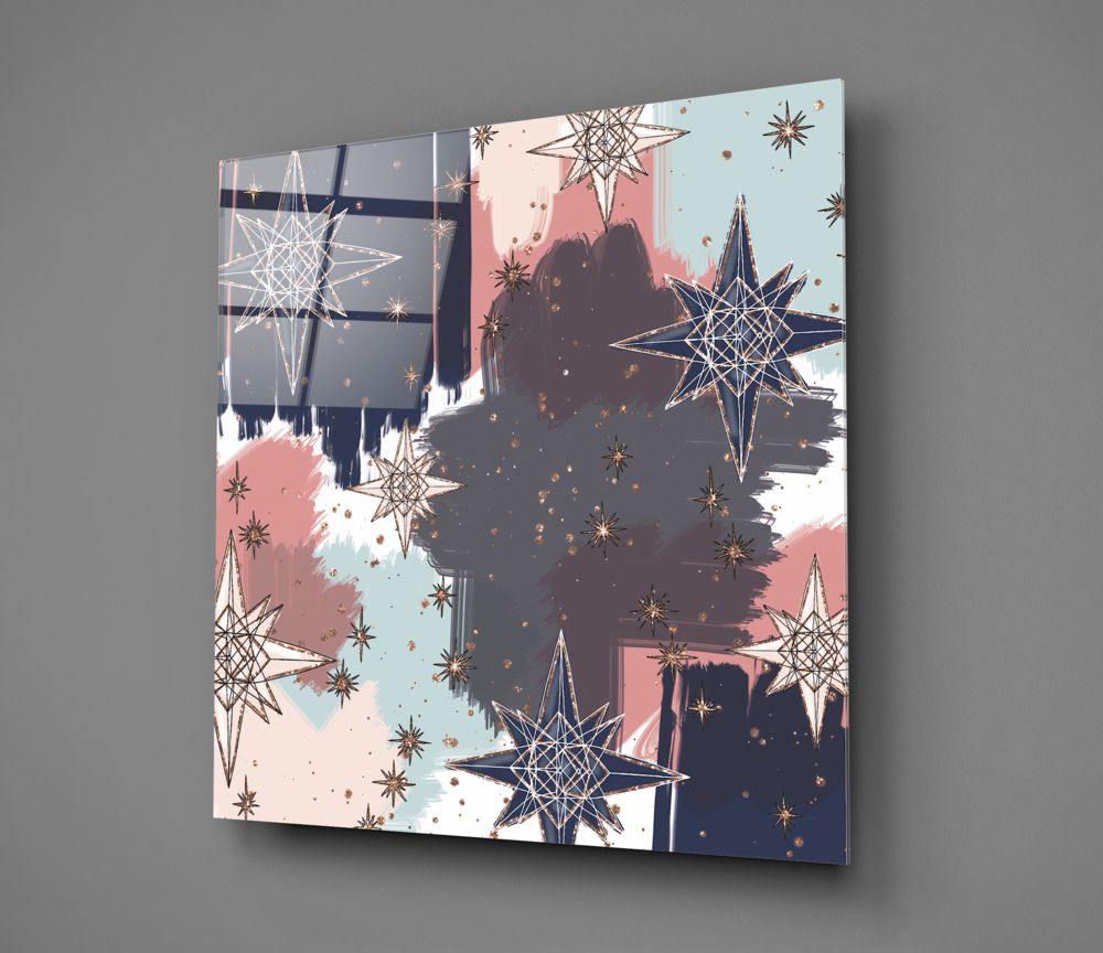 Stars Glass Wall Art.
