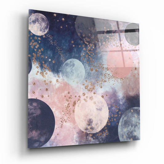 Dreamy Space Glass Wall Art.