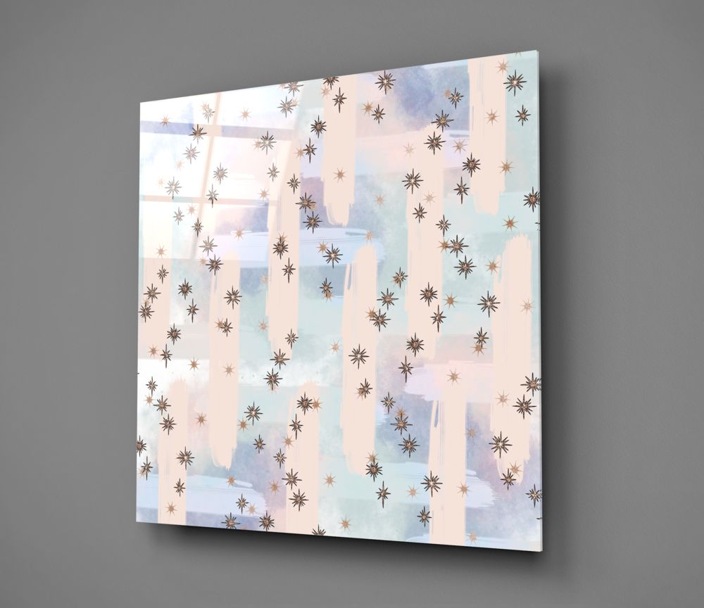 Dreamy Stars Glass Wall Art.