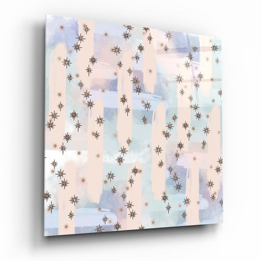 Dreamy Stars Glass Wall Art.