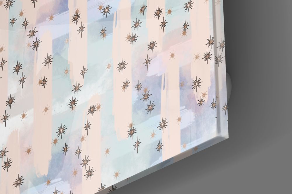 Dreamy Stars Glass Wall Art.