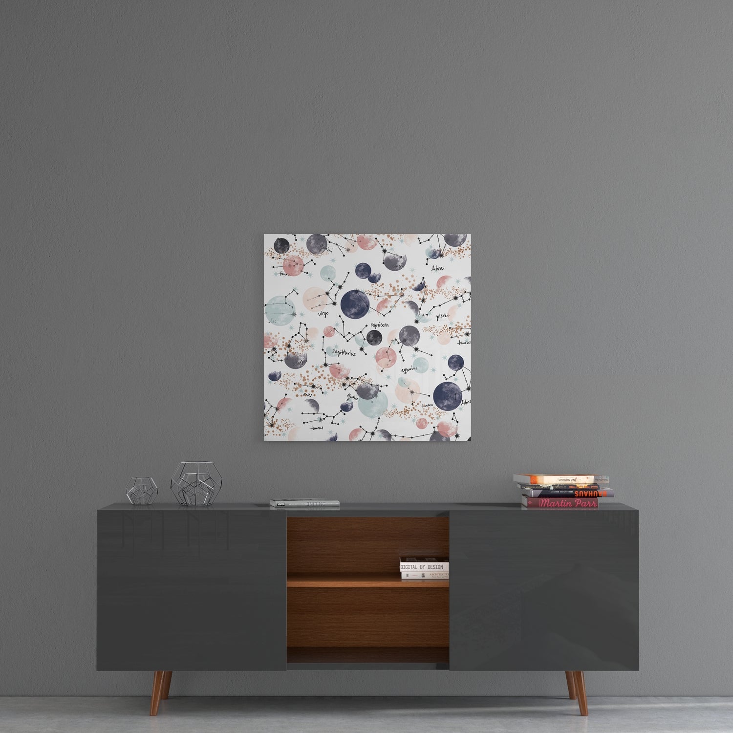 Planets Glass Wall Art.