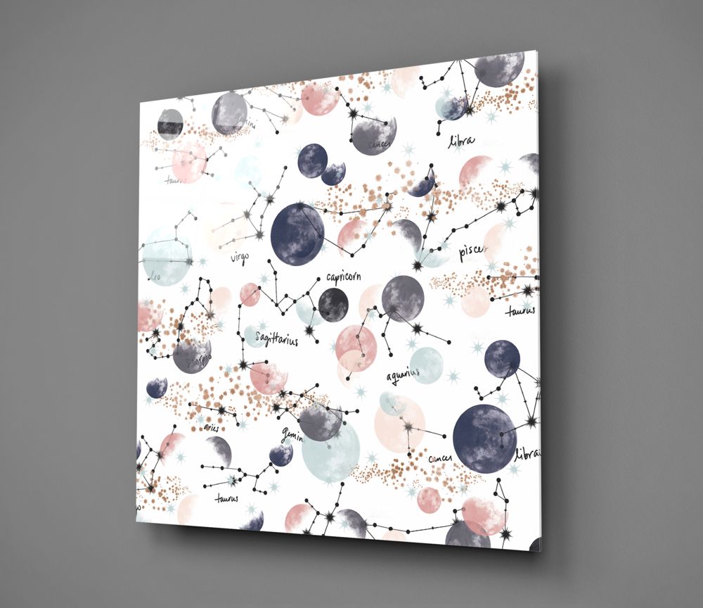 Planets Glass Wall Art.