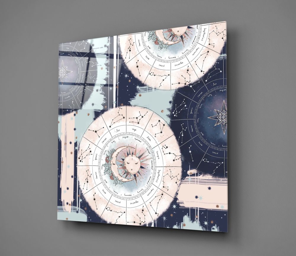 Horoscopes Glass Wall Art.