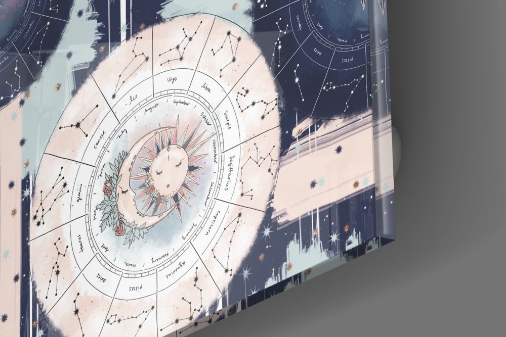 Horoscopes Glass Wall Art.