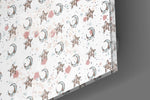 Moon Star Pattern Glass Wall Art.