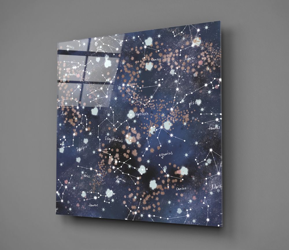 Horoscopes Glass Wall Art.