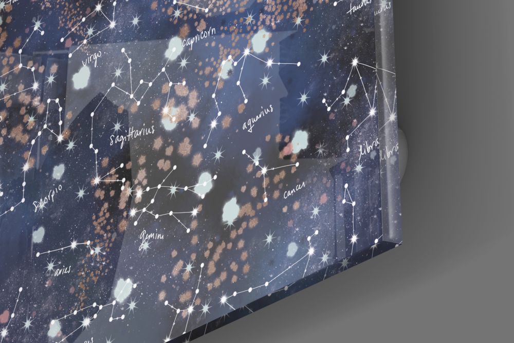 Horoscopes Glass Wall Art.