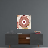 Red Evil Eye Glass Wall Art.