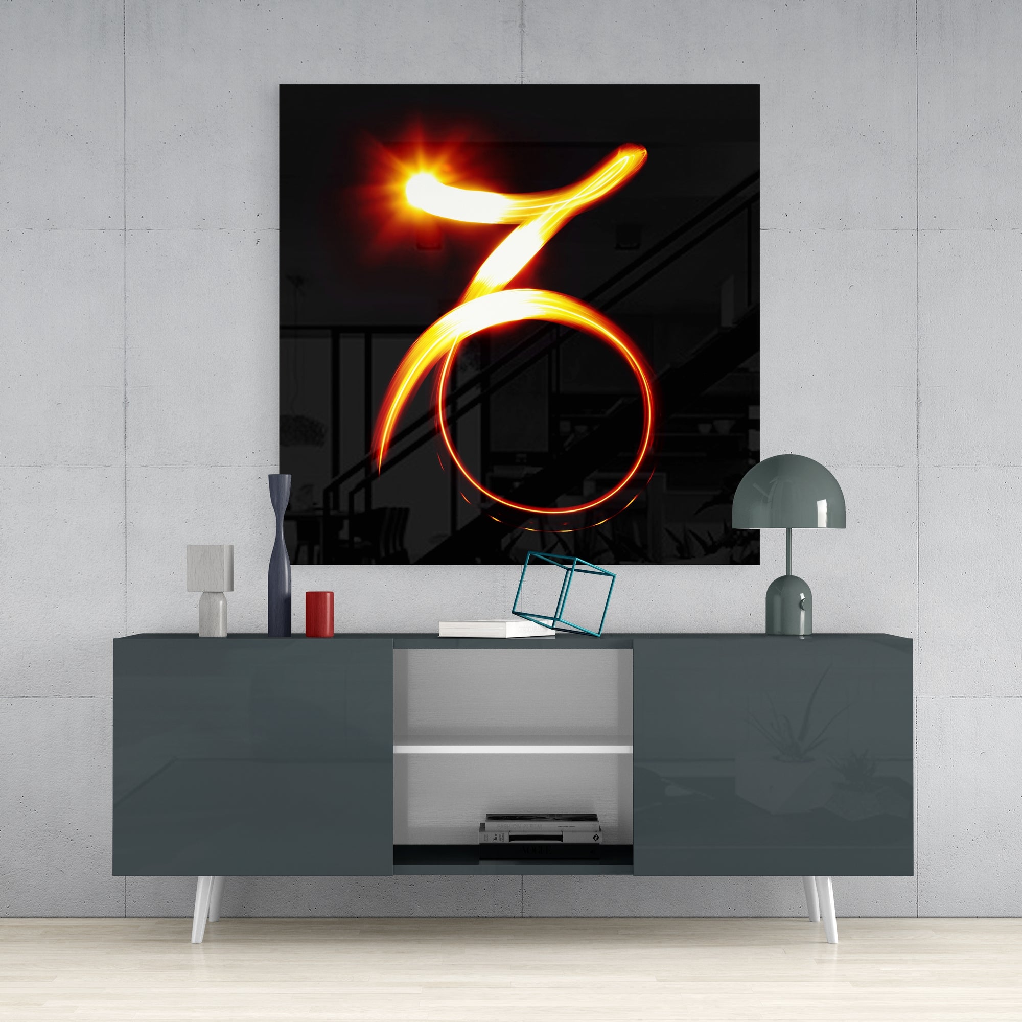 Horoscopes - Capricorn Glass Wall Art.