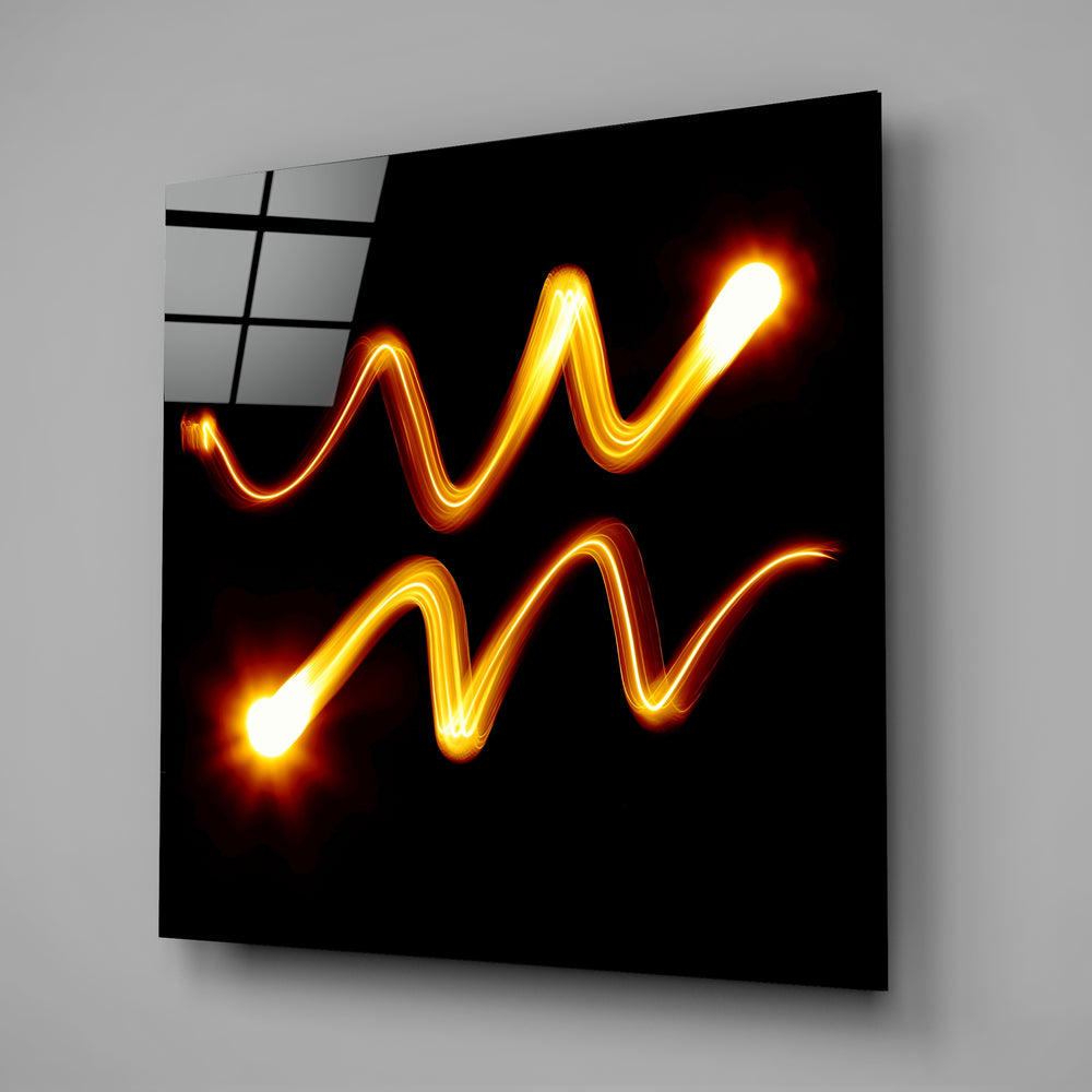 Horoscopes - Aquarius Glass Wall Art.