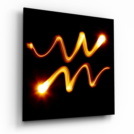 Horoscopes - Aquarius Glass Wall Art.