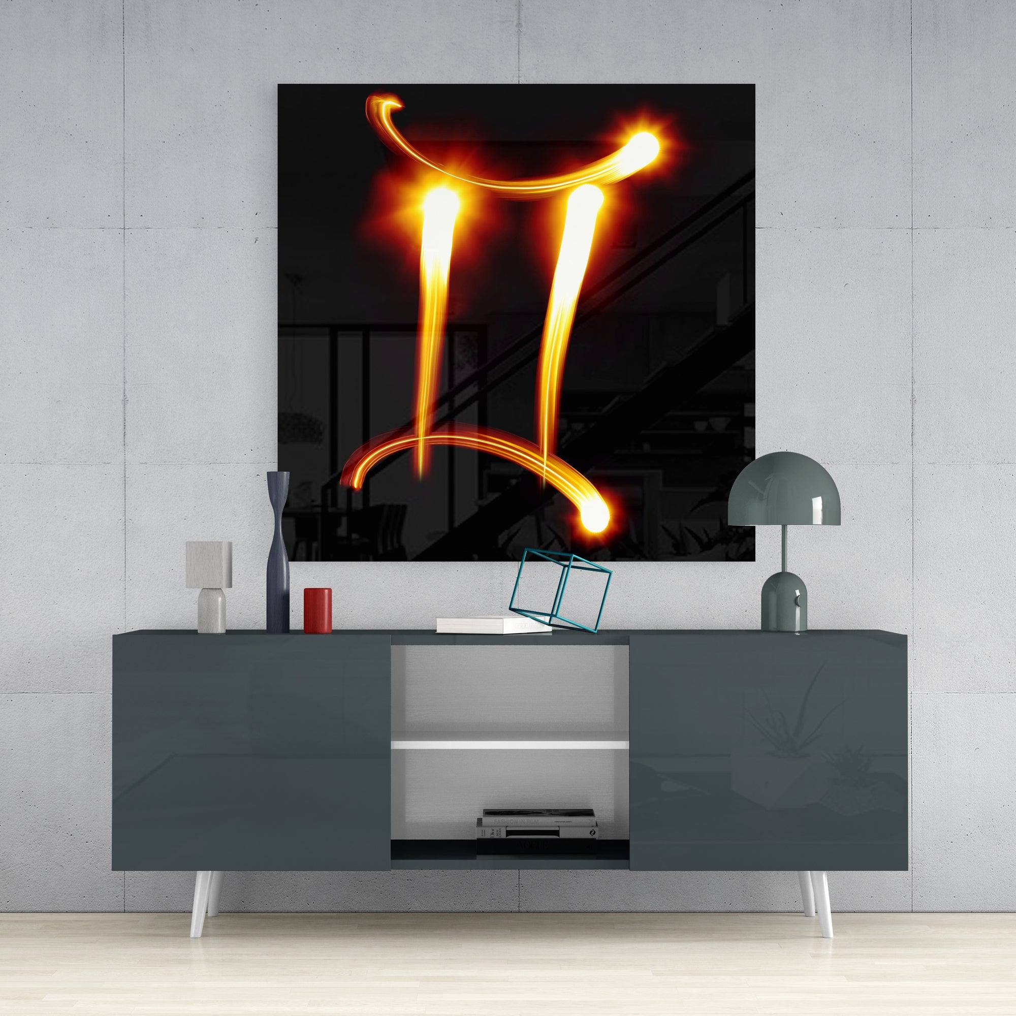 Horoscopes - Gemini Glass Wall Art.