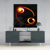 Horoscopes - Cancer Glass Wall Art.
