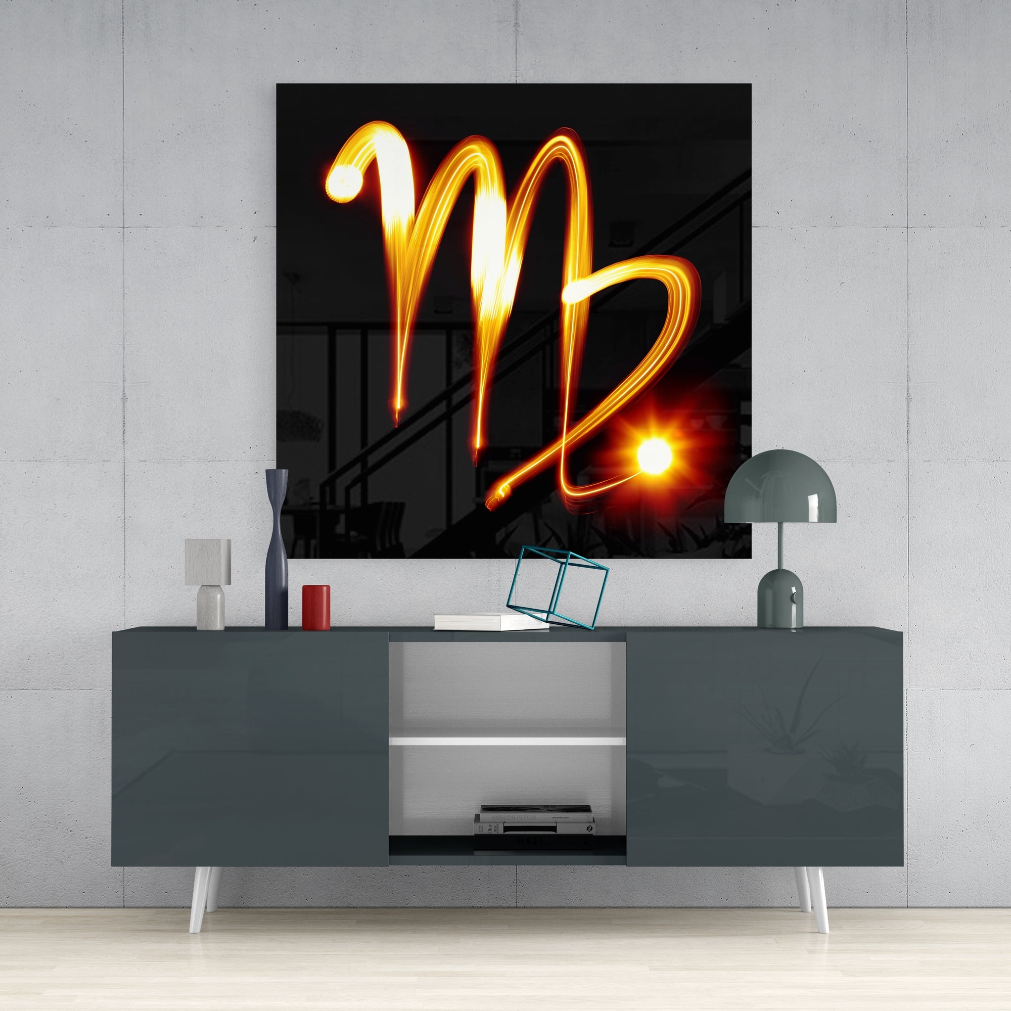 Horoscopes - Virgo Glass Wall Art.