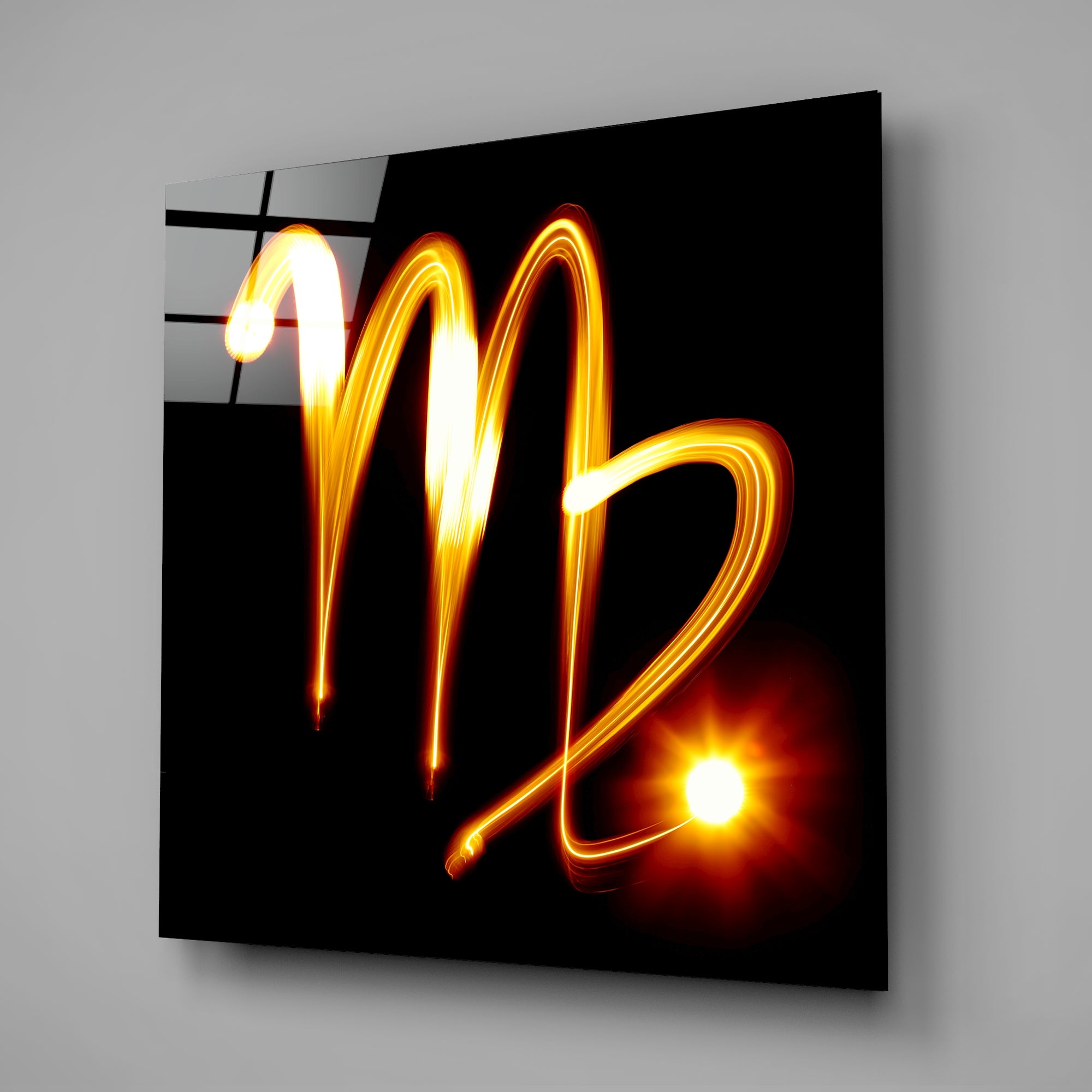 Horoscopes - Virgo Glass Wall Art.