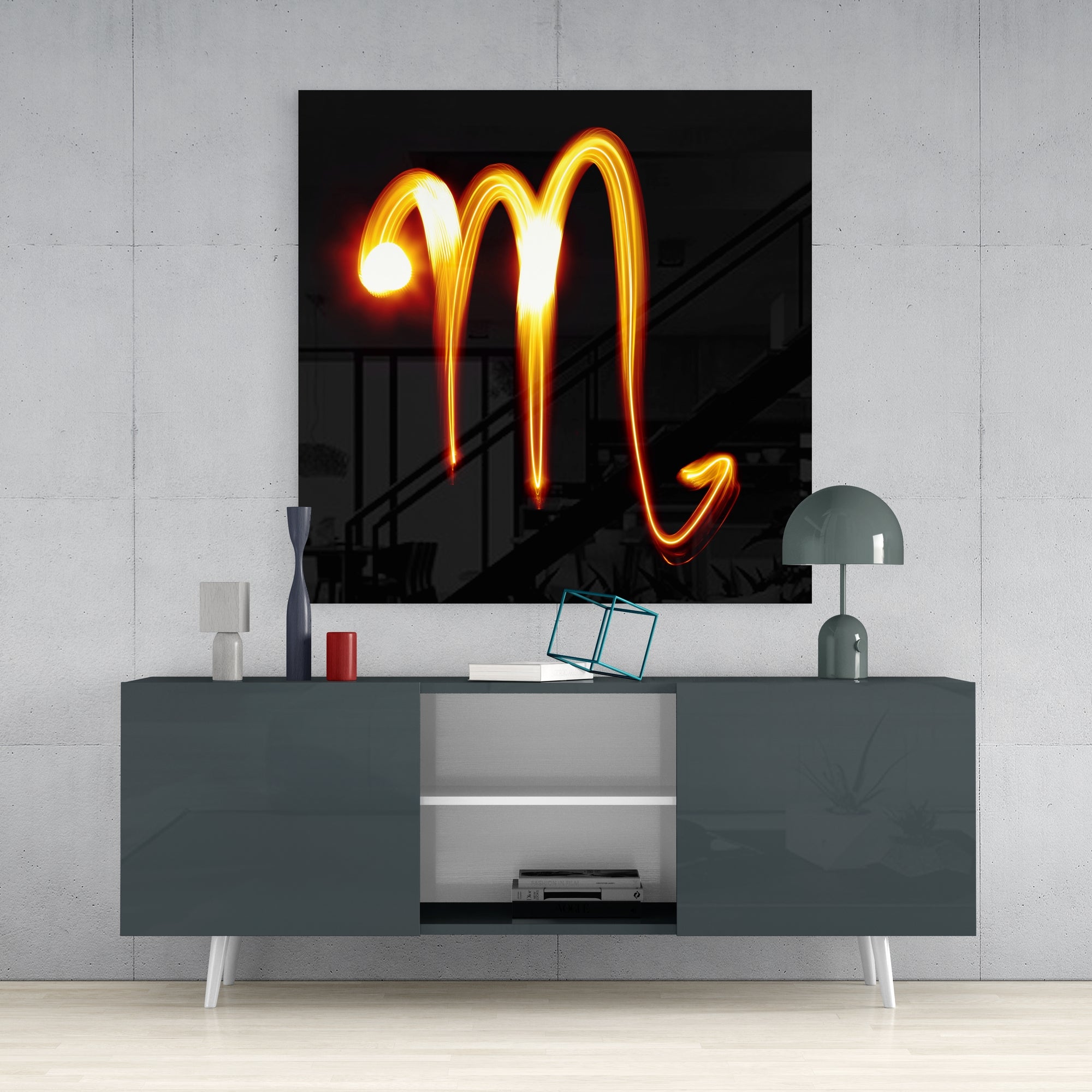 Horoscopes - Scorpio Glass Wall Art.