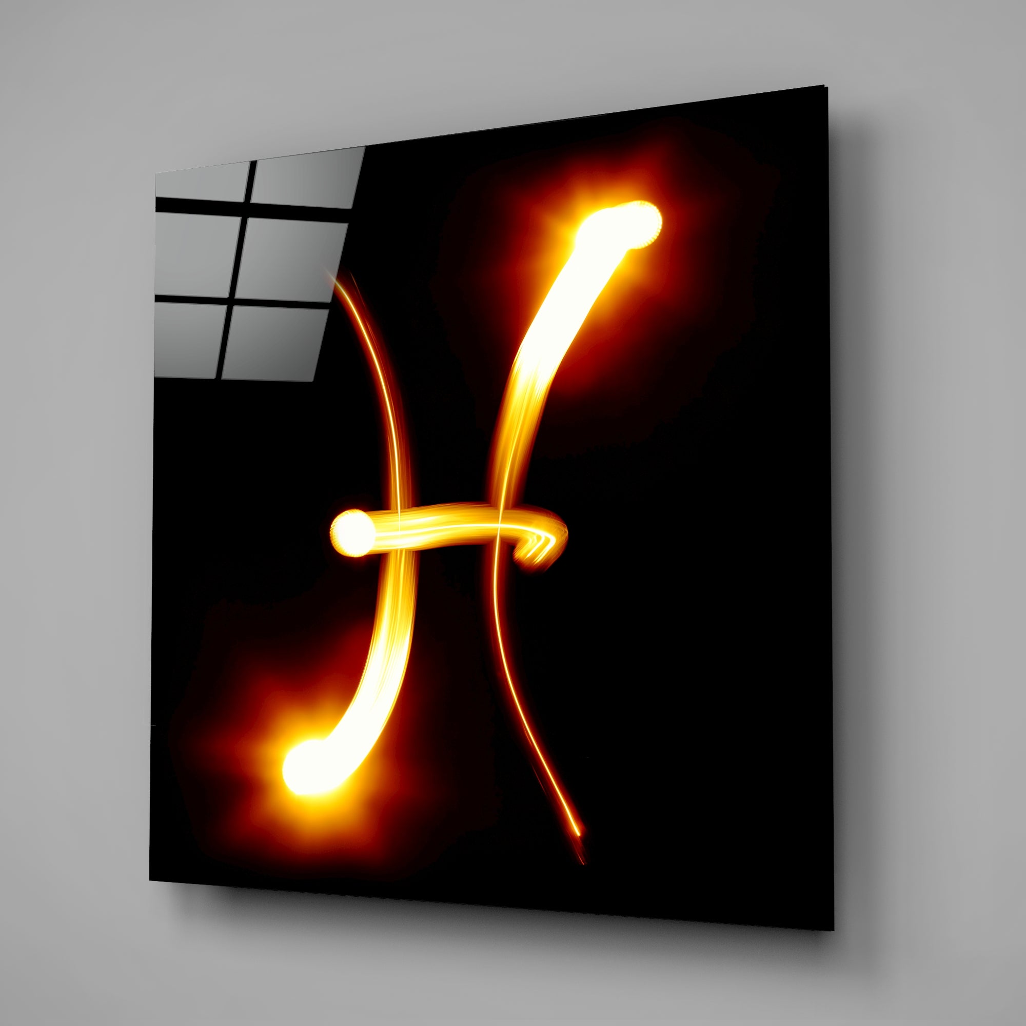 Horoscopes - Pisces Glass Wall Art.