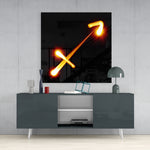 Horoscopes - Sagittarius Glass Wall Art.