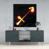 Horoscopes - Sagittarius Glass Wall Art.