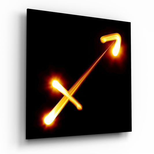 Horoscopes - Sagittarius Glass Wall Art.