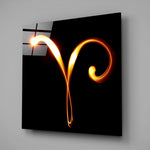 Horoscopes - Aries Glass Wall Art.