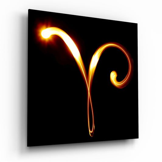 Horoscopes - Aries Glass Wall Art.