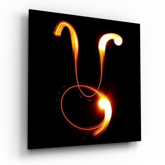 Horoscopes - Taurus Glass Wall Art.