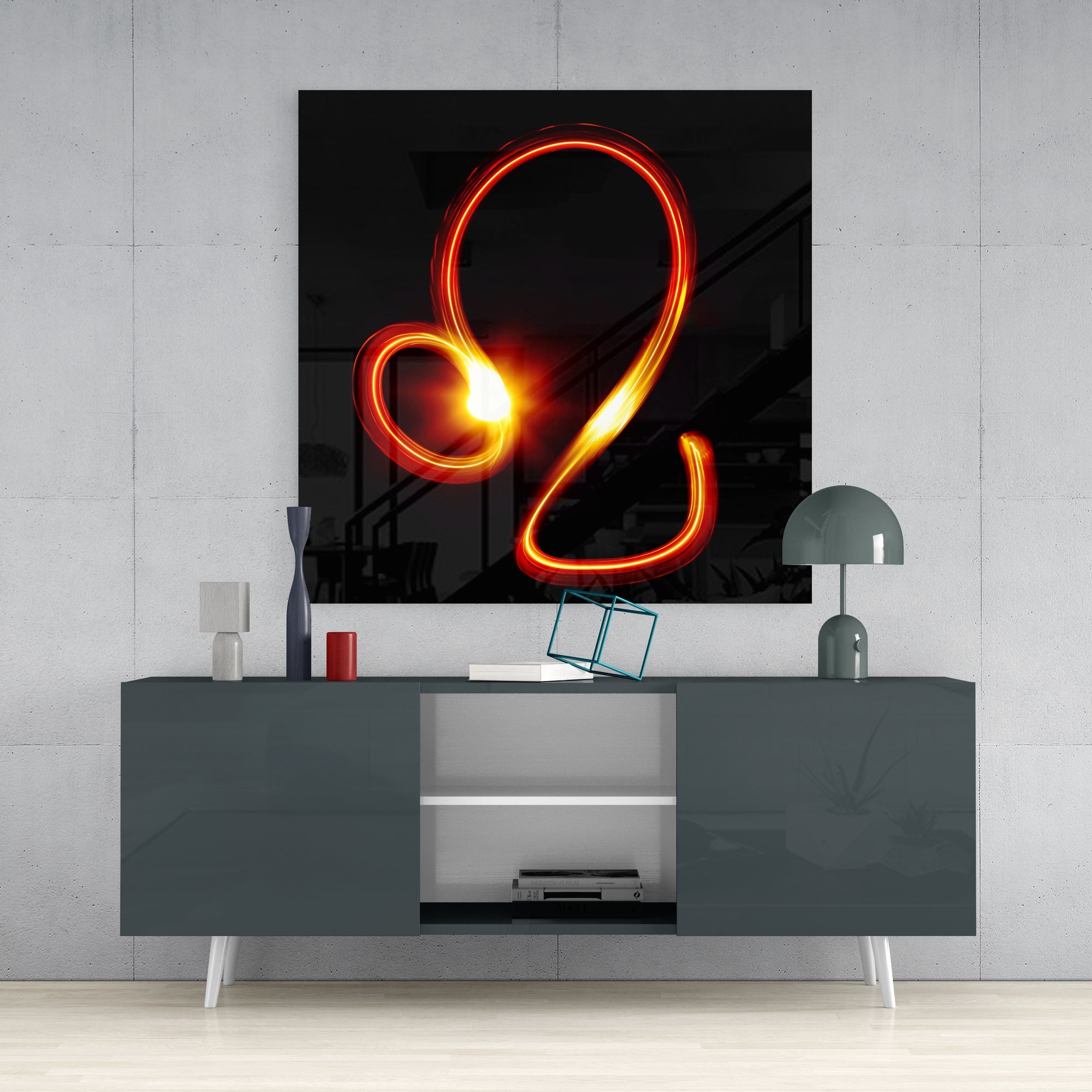 Horoscopes - Leo Glass Wall Art.