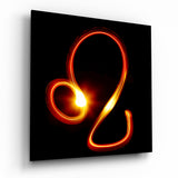 Horoscopes - Leo Glass Wall Art.