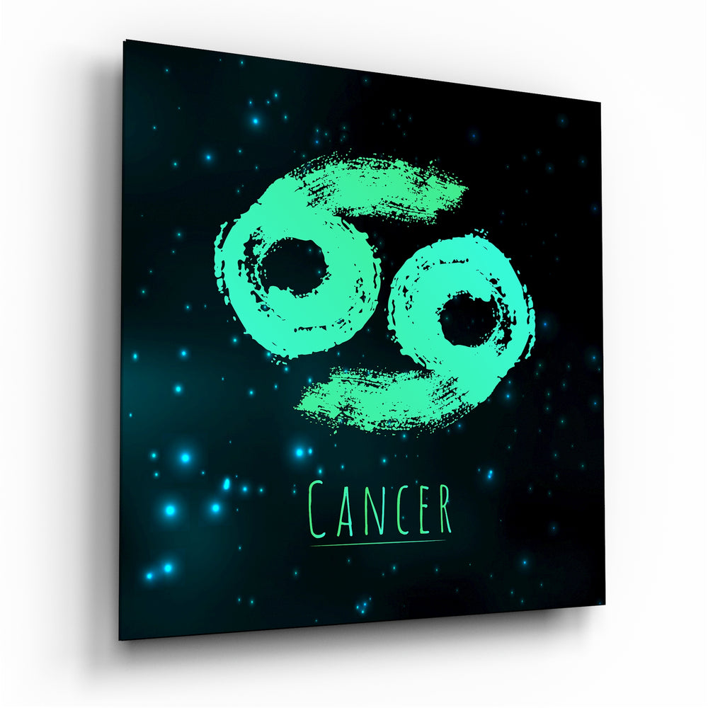 Horoscopes - Cancer Glass Wall Art.