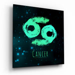 Horoscopes - Cancer Glass Wall Art.