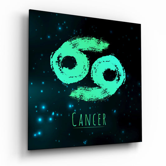 Horoscopes - Cancer Glass Wall Art.