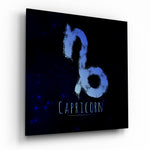 Horoscopes - Capricorn Glass Wall Art.