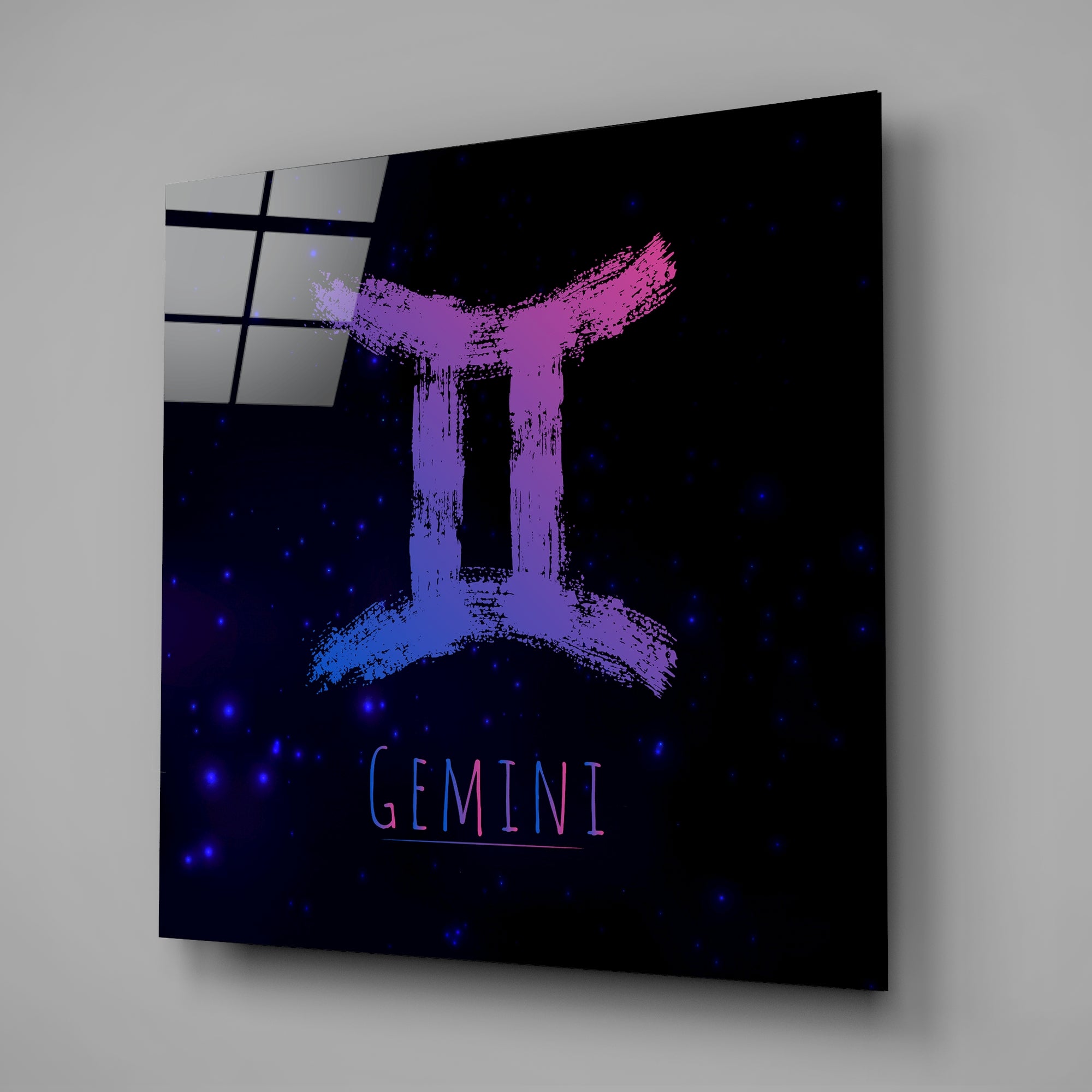 Horoscopes - Gemini Glass Wall Art.