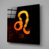 Horoscopes - Leo Glass Wall Art.