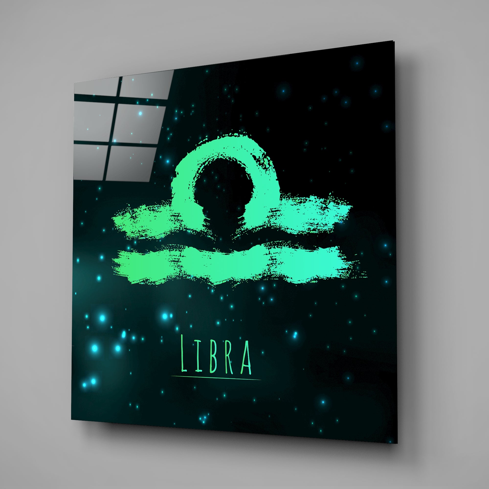 Horoscopes - Libra Glass Wall Art.