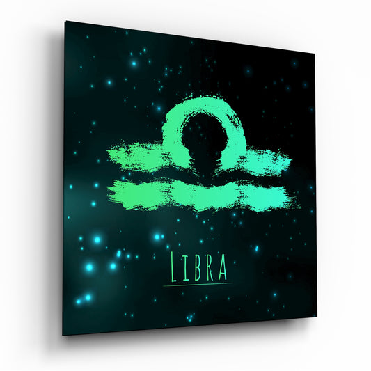 Horoscopes - Libra Glass Wall Art.