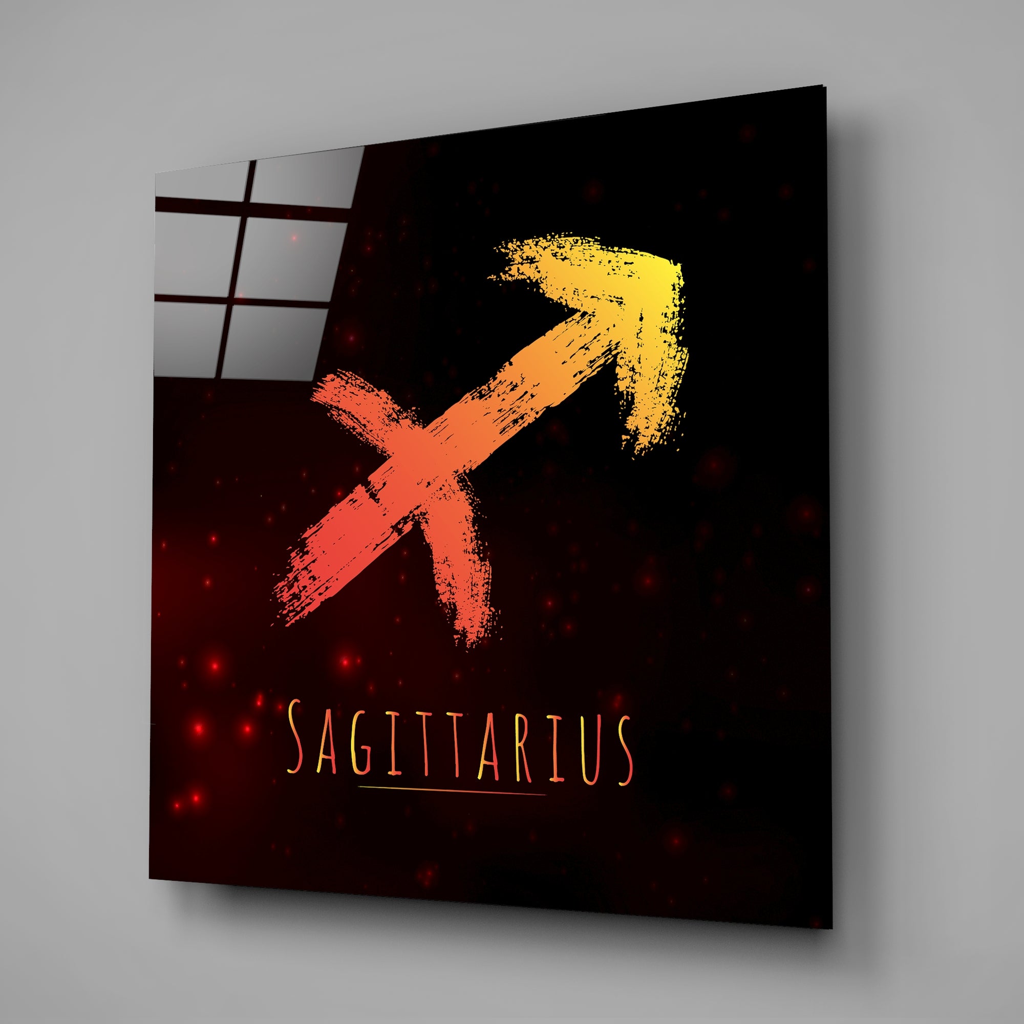Horoscopes - Sagittarius Glass Wall Art.