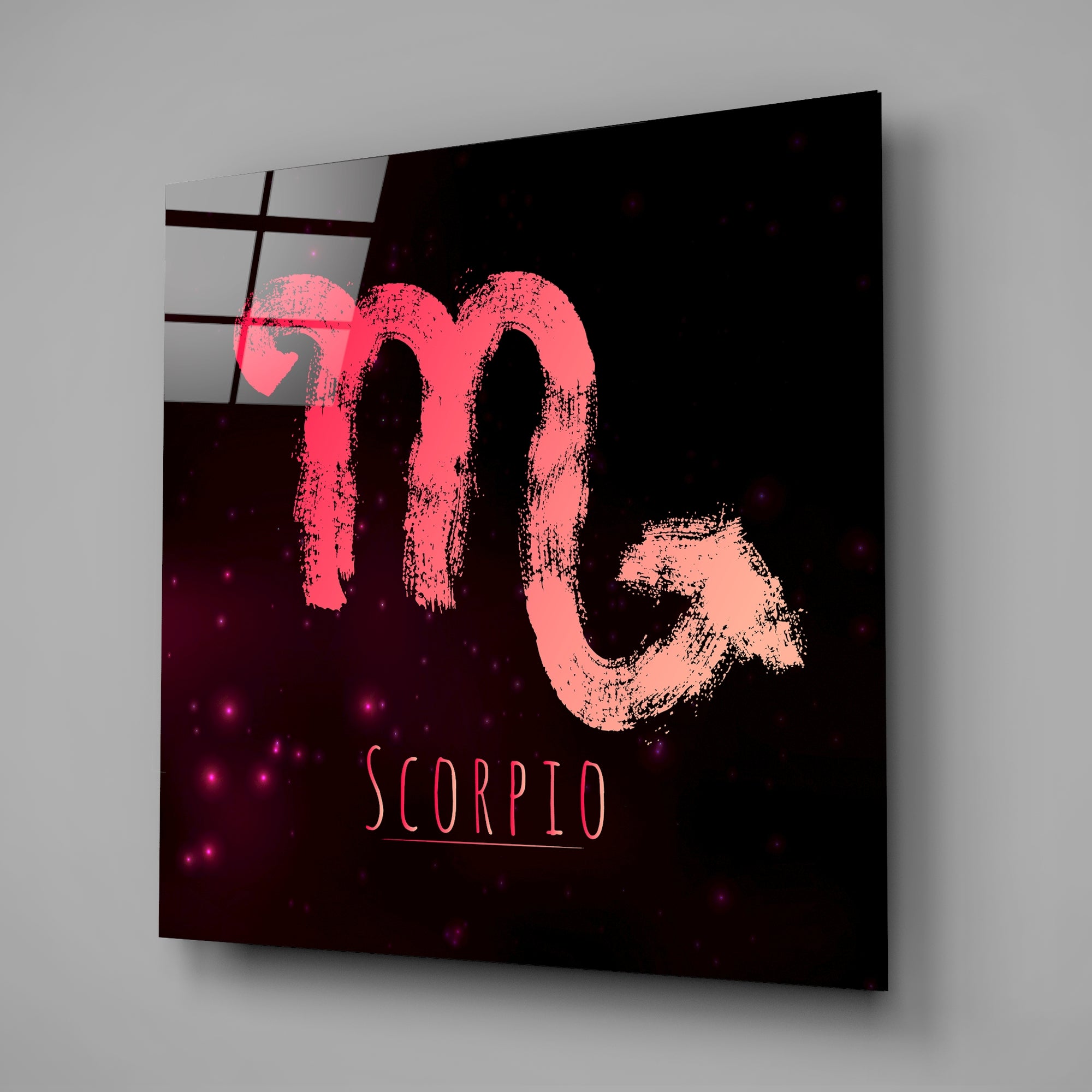 Horoscopes - Scorpio Glass Wall Art.