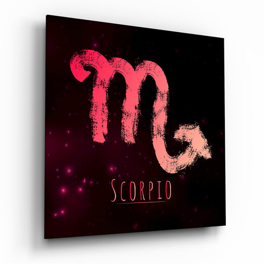 Horoscopes - Scorpio Glass Wall Art.