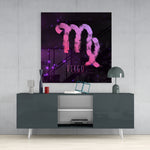 Horoscopes - Virgo Glass Wall Art.