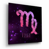 Horoscopes - Virgo Glass Wall Art.