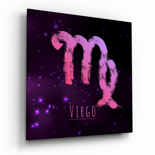 Horoscopes - Virgo Glass Wall Art.