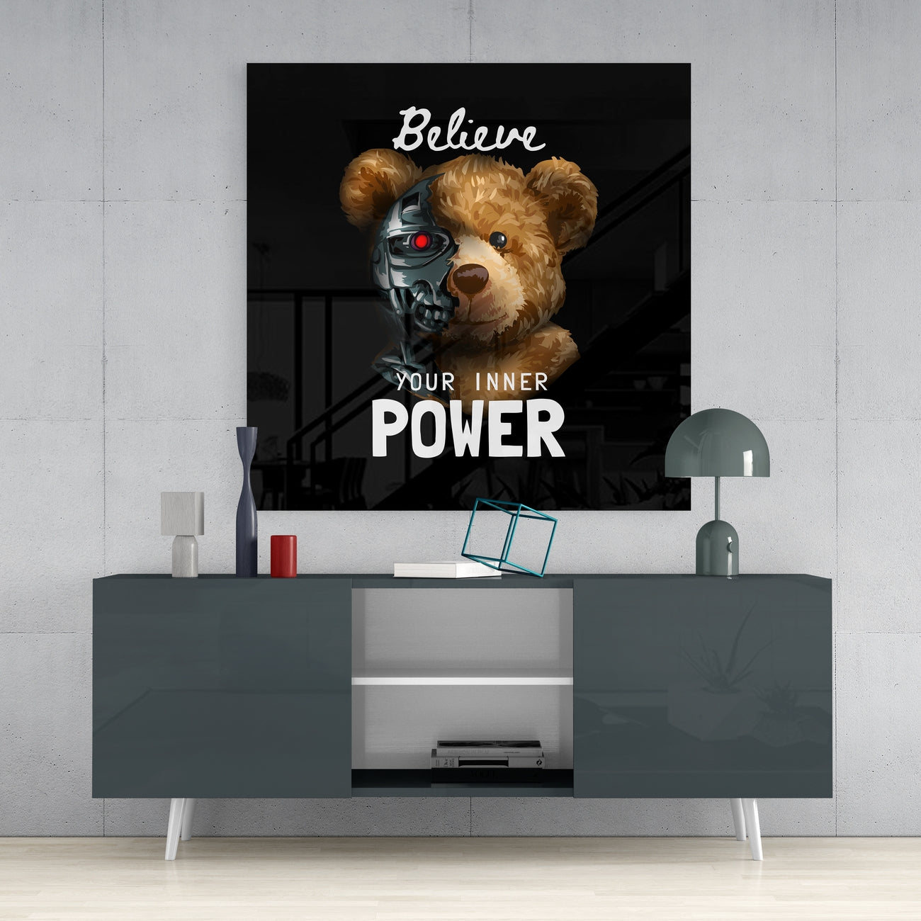 Inner Power Glass Wall Art.
