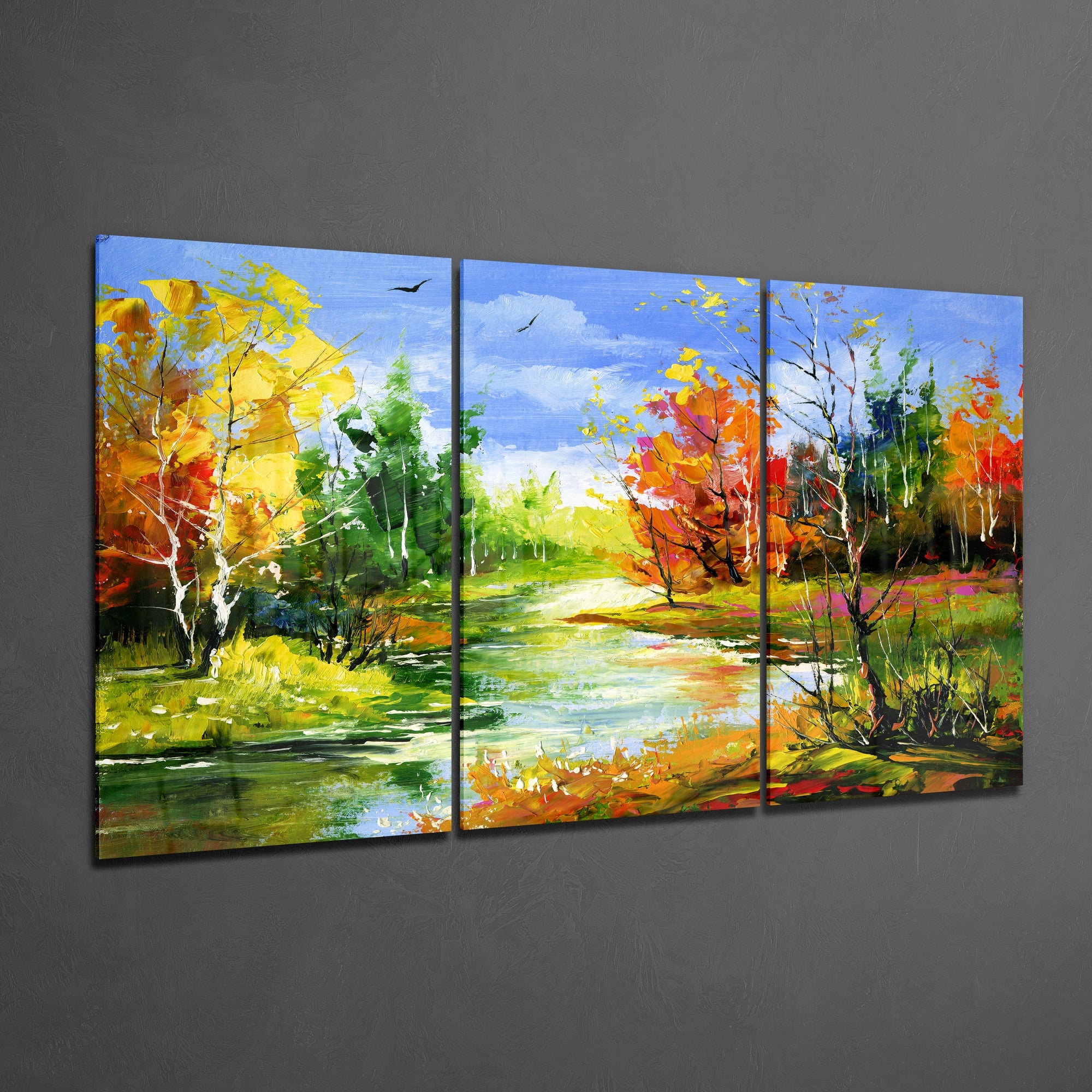 Autumn Trees Glass Wall Art.